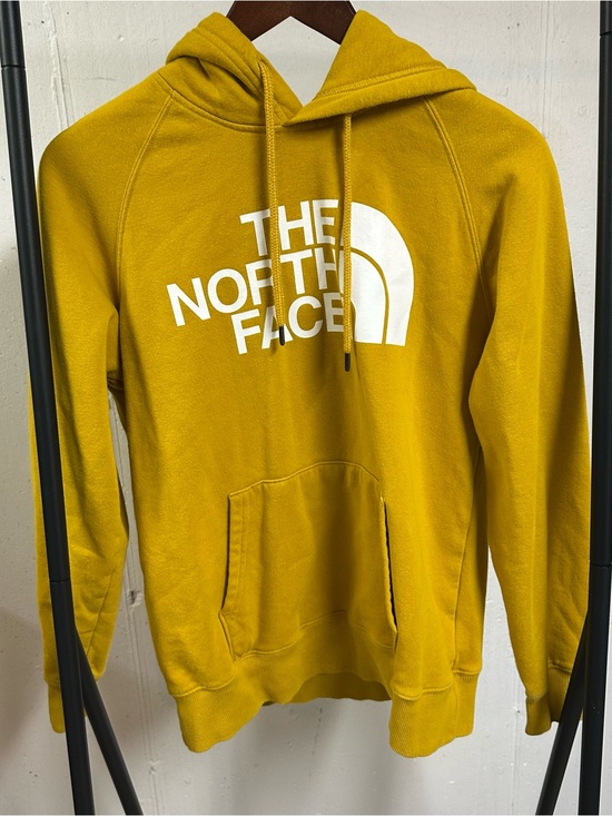 The North Face Tops - The North Face Mustard Yellow Pullover Hoodie with White Logo